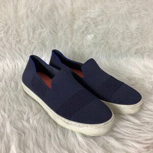 Rothy's The Sneaker Maritime Lattice Stitch Navy Slip On Shoes Women's 7.5